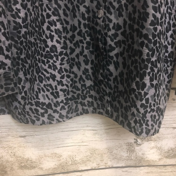Vintage Erika Studio Cheetah Print Button Up Shirt Jacket Size Medium - Picture 3 of 14